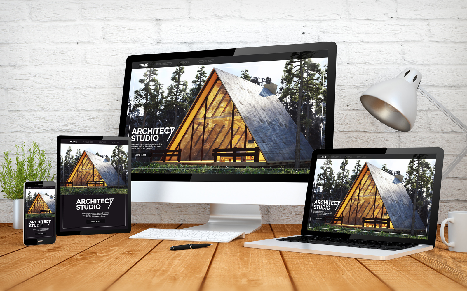 architect website responsive design screen multidevices